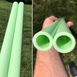 Milky Green Tubes 12mm